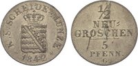 Sachsen-Albertinische Linie 1/2 Neugroschen Friedrich August II. 1836-1854. -