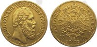 Württemberg 10 Mark Gold Karl 1864-1891.
