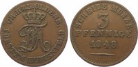 Oldenburg Cu 3 Pfennig Paul Friedrich August 1829-1853.