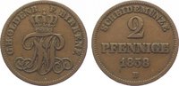 Oldenburg Cu 2 Pfennig Nicolaus Friedrich Peter 1853-1900.