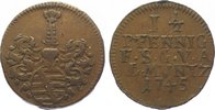 Sachsen-Gotha-Altenburg Cu 1 1/2 Pfennig Friedrich III. 1732-1772.