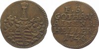 Sachsen-Gotha-Altenburg Cu Heller Friedrich III. 1732-1772.