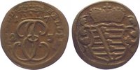 Sachsen-Saalfeld Cu Heller Johann Ernst 1680-1729.