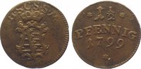Sachsen-Coburg-Saalfeld Cu 1 1/2 Pfennig Ernst Friedrich 1764-1800.
