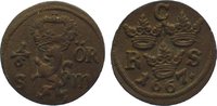 Schweden Cu 1/6 Öre silvermynt 1 Karl XI. 1660-1697.