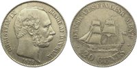 Dänisch-Westindien 20 Cents Christian IX. 1863-1906.