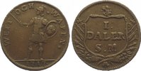 Schweden Cu Notdaler Karl XII. 1697-1718.