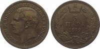 Jugoslawien-Serbien Cu 5 Para Milan Obrenovich IV. (Milan I.) 1868-1889.