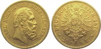 Württemberg 20 Mark Gold Karl 1864-1891.