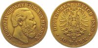 Hessen 10 Mark Gold Ludwig IV. 1877-1892.
