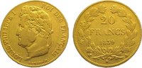 Frankreich 20 Francs Gold Louis Philipp 1830-1848.