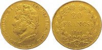 Frankreich 20 Francs Gold Louis Philipp 1830-1848.
