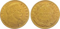 Frankreich 5 Francs Gold Napoleon III. 1852-1870.