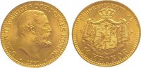 Schweden 10 Kronen Gold Oskar II. 1872-1907.