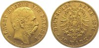 Sachsen 10 Mark Gold Albert 1873-1902.