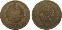 Tunesien Cu 2 Kharoub Abdul Mejid und Muhammad al-Sadiq Bey (AH 1276-1277) 1859-1860. -