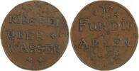 Münster, Bistum Cu Armenpfennig Friedrich Christian von Plettenberg 1688-1706. -