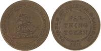 Großbritannien-Somersetshire Patent Sheathing Nail Manifactury. Cu Farthing Bristol. -