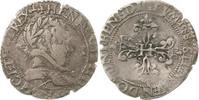 Frankreich Demi Franc au col plat Heinrich III. 1574-1589. -