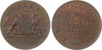 Baden-Durlach Cu Gedenkkreuzer Friedrich I. 1852-1907. -