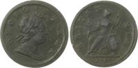 Großbritannien Cu Halfpenny George I. 1714-1727. -