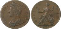 Großbritannien Cu Halfpenny George II. 1727-1760. -