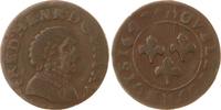 Frankreich-Orange Cu Double tournois Friedrich Heinrich von Nassau 1625-1647. -
