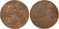 Indien-Madras Presidency 20 Cash East India Company 1642-1835. -