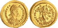 Kaiserzeit Gold 408-450 n. Chr. Theodosius II. 408-450. Winz. Kratzer, vorzüglich - Stempelglanz