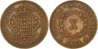 Portugal-Madeira Cu 10 Reis Maria II. 1834-1852. -