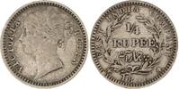 Indien / India 1/4 Rupee Victoria 1837-1901. -