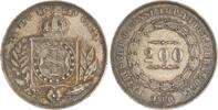 200 Reis 1860 Brasilien Pedro II. 1831-1889. Vorzüglich