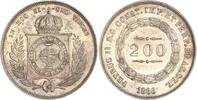 Brasilien 200 Reis Pedro II. 1831-1889. -