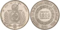 Brasilien 1000 Reis Pedro II. 1831-1889. -