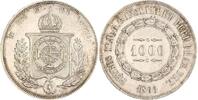Brasilien 1000 Reis Pedro II. 1831-1889. -