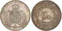 Brasilien 1000 Reis Pedro II. 1831-1889. -