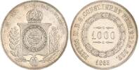 Brasilien 1000 Reis Pedro II. 1831-1889. -