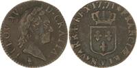 Frankreich Cu Demi sol à la vielle tete 1 Louis XV. 1715-1774. -