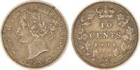 Kanada (Canada) 10 Cents Victoria 1837-1901. -