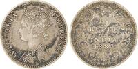 Indien / India 1/4 Rupee Victoria 1837-1901. -
