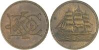 Ceylon-Colombo Me 4 1/2 d Ship Token Keir, Dundas & Co. -