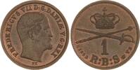 Dänemark Cu Rigsbankskilling Frederik VII. 1848-1863. -