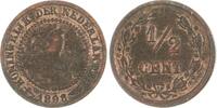 Niederlande-Königreich Cu 1/2 Cent Wilhelmina 1890-1948. -