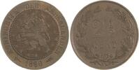 Niederlande-Königreich Cu 2 1/2 Cent Wilhelm III. 1849-1890. -