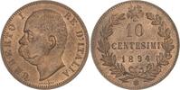 Italien-Königreich Cu 10 Centesimi Umberto I. 1878-1900. -