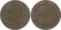 Italien-Königreich Cu 2 Centesimi Umberto I. 1878-1900. -