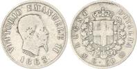 Italien-Königreich 50 Centesimi Vittorio Emanuele II. 1861-1878. -