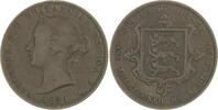 Großbritannien-Jersey Cu 1/13 Shilling Victoria 1837-1901. -
