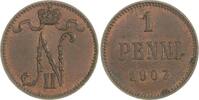 Finnland Cu Penni Nikolaus II. von Russland 1894-1917. -