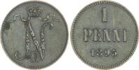 Finnland Cu Penni Nikolaus II. von Russland 1894-1917. -